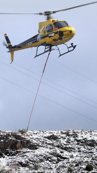 AS350 héliportage SNCF