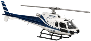 Maqueta del AS350 con los colores de Helicat